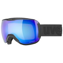 Uvex Downhill 2100 CV Wintersportbrille, Schwarz, Unisex, Mehrfarbige sphärische Gläser