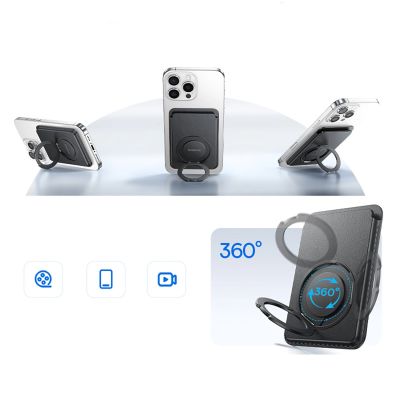 15. Baseus MagPro 3 Magnetgeldbörse mit Ständer, kompatibel mit MagSafe – Schwarz