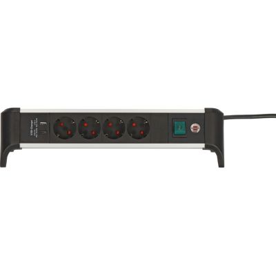 Steckdosenleiste Brennenstuhl Steckdosenleiste ALU-Office-Line 4gn. 1,8 m USB