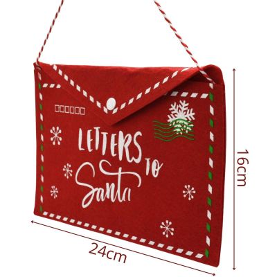 9. WEIHNACHTSBRIEFUMSCHLAG FÜR EINEN BRIEF AN DEN WEIHNACHTSMANN AUS FILZ 26x16CM LETTERS SANTA