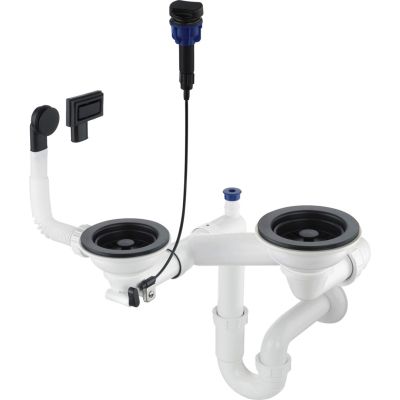 Siphon für 1,5- und 2-Becken-Granitspülen - Platzsparend ZXY N973 5907650876076