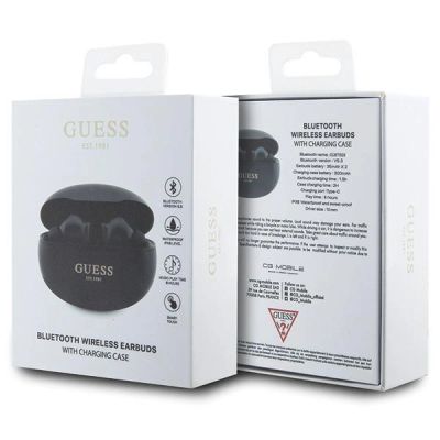 4. Guess GUTWST50EK TWS Bluetooth-Kopfhörer + Dockingstation – Schwarz Classic EST