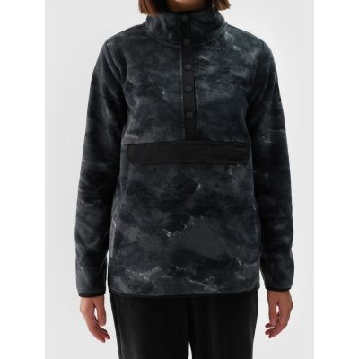 2. Damen-Fleecejacke mit Stehkragen, Oversize, Größe 4F 4FWAW24TFLEF298-90A