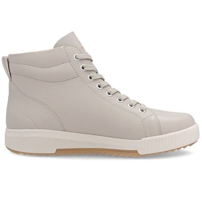 2. Rieker W0164-60 bequeme beige Damen-Lederstiefeletten