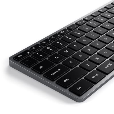 4. Satechi Slim W3 Tastatur mit Ziffernblock, USB-C (Space Grau), US-Version