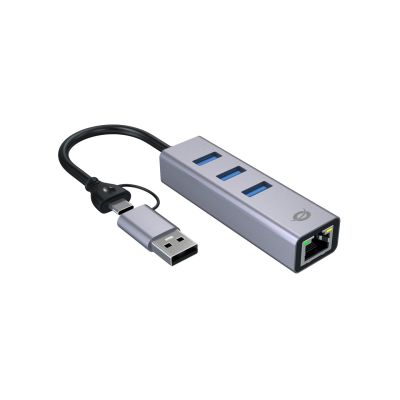 2. Conceptronic ABBY25G Dockingstation, kabelgebunden, USB 3.2 Gen 1 (3.1 Gen 1), Typ-A + Typ-C, Grau