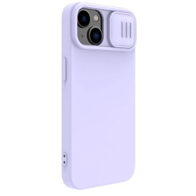 3. Nillkin CamShield Silky Silikonhülle iPhone 14 Plus Hülle mit Kameraschutz Lila
