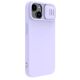 3. Nillkin CamShield Silky Silikonhülle iPhone 14 Plus Hülle mit Kameraschutz Lila