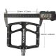3. Rockbros K399-BK Fahrradpedale mit breiter Plattform – Schwarz