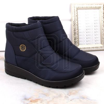 3. News W EVE437B marineblaue Schneestiefel mit Keilabsatz