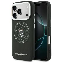 Karl Lagerfeld Point & Choupette Sketch MagSafe Hülle für iPhone 18 Pro / 17 Pro - Schwarz
