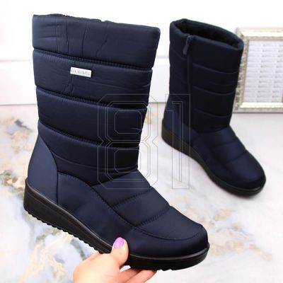 2. News W EVE436B marineblaue hohe Stiefeletten