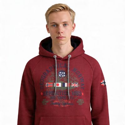 10. Geographical Norway DB 100 M Sweatshirt WZ3006H/GN-Burgund