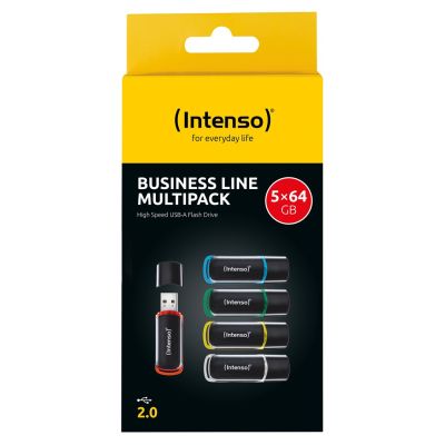 7. Intenso 3511595 USB-Stick 64 GB USB Typ-A 2.0 Schwarz, Rot, Grün, Transparent, Gelb, Blau
