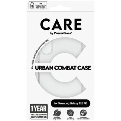 4. CARE by PanzerGlass Flagship Urban Combat Hülle für Samsung Galaxy S25 FE - Transparent