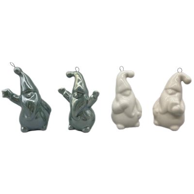 14. Keramik-Weihnachtsmannkugel, 7,8 cm, 1 Stück