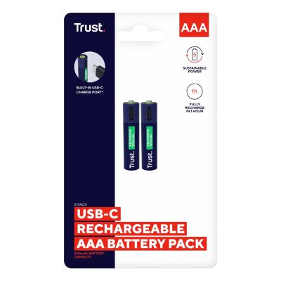 5. Vertrauen Sie auf AAA-Batterien, USB-C-AUFLADBARE AKKU (2er-Pack).