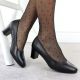 6. Schwarze Damen-Pumps mit niedrigem Absatz, Sergio Leone PB177