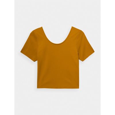 5. Schnelltrocknendes Yoga-Crop-Top-T-Shirt für Damen 4F