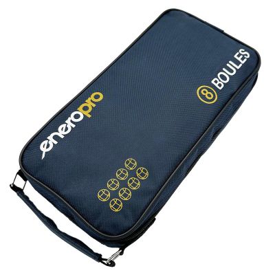 5. 8-teiliges Boule-Kugelset – Schwarze Boulekugeln, Enero Pro-Hülle