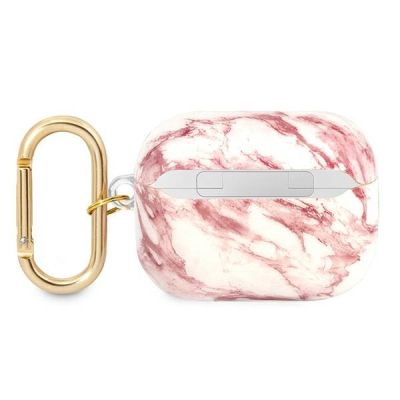 2. Guess GUAPHCHMAP AirPods Pro Cover Pink/Pink Marble Strap Collection
