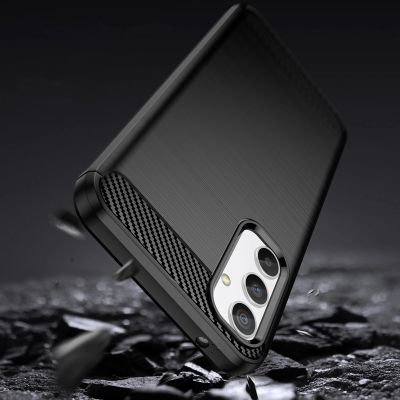 3. Carbon Case Hülle für Realme 10 Pro flexible Silikon-Carbon-Hülle schwarz