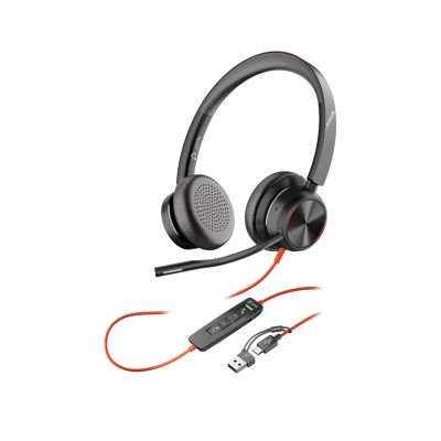 228. POLY Blackwire 8225 Stereo 8X225AA USB-C Headset mit Microsoft Teams Zertifizierung + USB-C/A Adapter