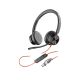 228. POLY Blackwire 8225 Stereo 8X225AA USB-C Headset mit Microsoft Teams Zertifizierung + USB-C/A Adapter