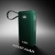 10. Powerbank SBS 10000 mAh 20W mit integriertem USB-C-Kabel und Digitalanzeige - grün