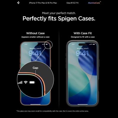 3. Spigen Glas.tR EZ Fit Tempered Glass für iPhone 16 Pro Max / 17 Pro Max - 2 Stk.