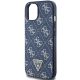 6. Guess 4G Triangle Metal Logo Hülle für iPhone 15 Plus / 14 Plus – Blau