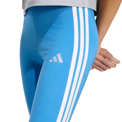 4. adidas Essentials Leggings mit 3 Streifen für Damen, Blau, KC5179