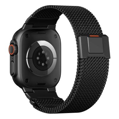 2. Tech-Protect Milano Vanguard Armband für Apple Watch (44 / 45 / 46 / 49 mm) – Schwarz