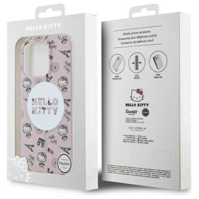 8. Hello Kitty IML All Over Paris Magsafe Hülle für iPhone 16 Pro Max - Pink