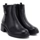 4. Schwarze Sergio Leone Damen-Ankle-Boots aus Leder mit Blockabsatz