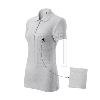 Malfini Cotton W MLI-21303 hellgraues Melange-Poloshirt