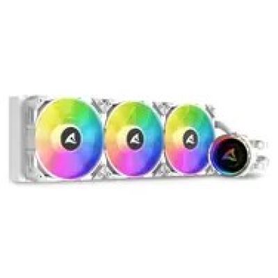 16. Sharkoon S90 All-in-One-Flüssigkeitskühler für Prozessoren, 12 cm, Weiß, 1 Stück
