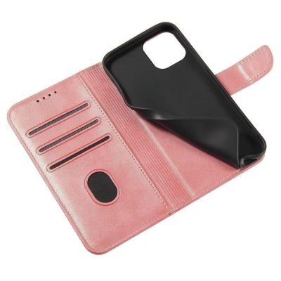 7. Magnet Case elegante Hülle mit Überschlag und Standfunktion für Samsung Galaxy A73 pink