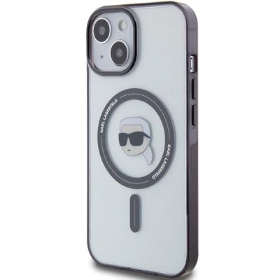 2. Karl Lagerfeld KLHMP15SHKHNOTK iPhone 15 6,1" transparentes Hardcase IML Karl`s Head MagSafe