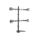 4. LogiLink BP0046 Monitorhalterung/Ständer für 81,3 cm (32") Monitore, Schreibtisch, Edelstahl