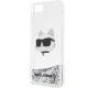 6. Karl Lagerfeld KLHCI8LNHCCS iPhone 7/8/ SE 2020/2022 Silber/Silber Hardcase Glitter Choupette Head