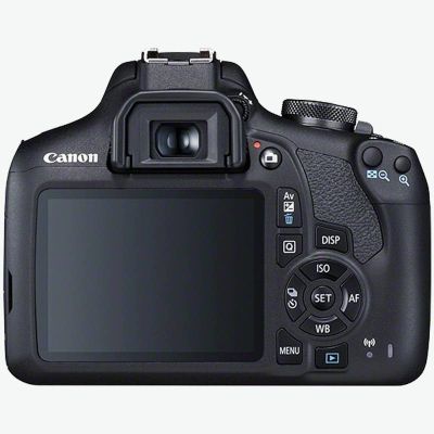 3. Canon EOS 2000D + EF-S 18-55mm f/3.5-5.6 III DSLR-Kit (24,1 MP CMOS, 6000 x 4000 px, Schwarz)
