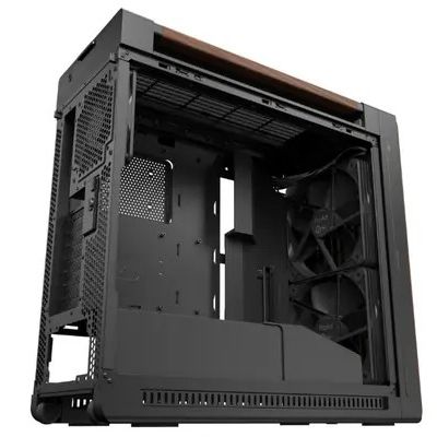 20. ASUS ProArt PA602 Wood Edition Modern Black – Midi-Tower mit Metallfront, Schwarz, Holz