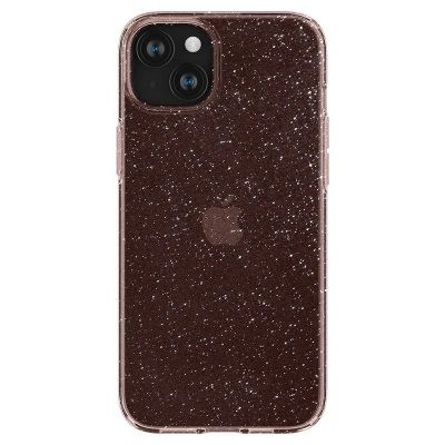 6. Spigen Liquid Crystal Glitter Hülle für iPhone 15 Plus – rosa und transparent