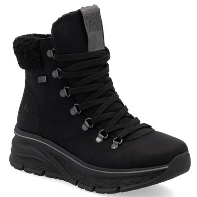 40. Wasserdichte, gefütterte Damen-Trekkingschuhe in Schwarz Rieker 48034-00