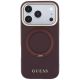 3. Guess Ring Stand 360 Grained Classic Logo MagSafe Hülle für iPhone 18 Pro / 17 Pro – Bordeaux