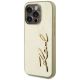 2. Karl Lagerfeld Wrinkled Metal Signature iPhone 15 Pro Max Hülle - Gold