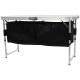 2. Klappbarer Campingtisch 120 x 47 x 70/62/54 cm mit Kleiderschrank 33 x 30 x 36 cm