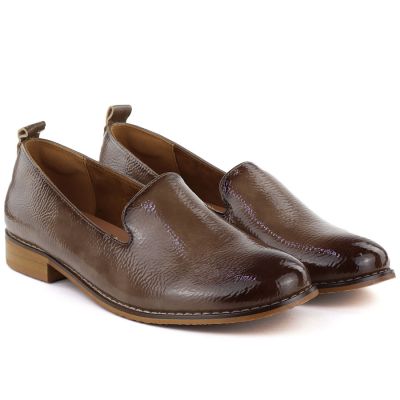4. Damen-Lacklederschuhe, beige, Potocki 19337