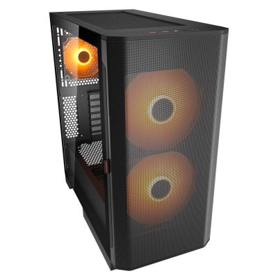 COUGAR CGR-5YA6B-RGB Midi-Tower-Gehäuse, Schwarz